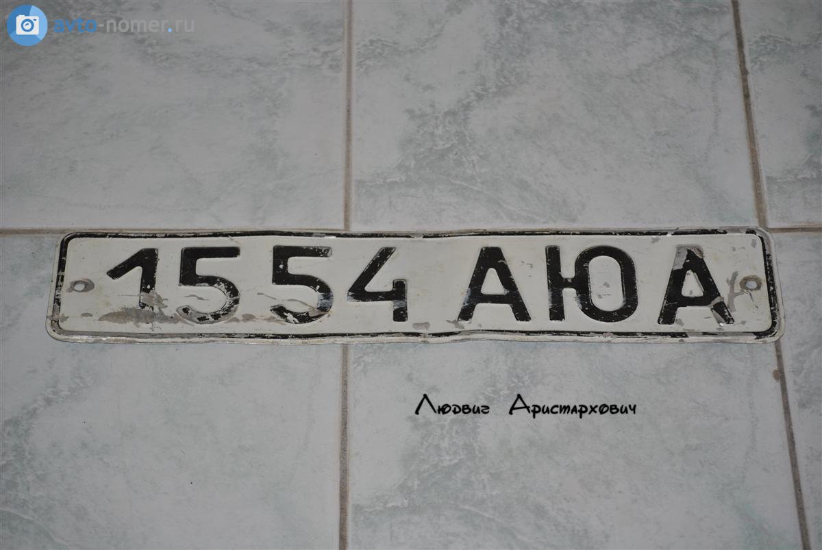 1554 АЮА, License plate without vehicle 