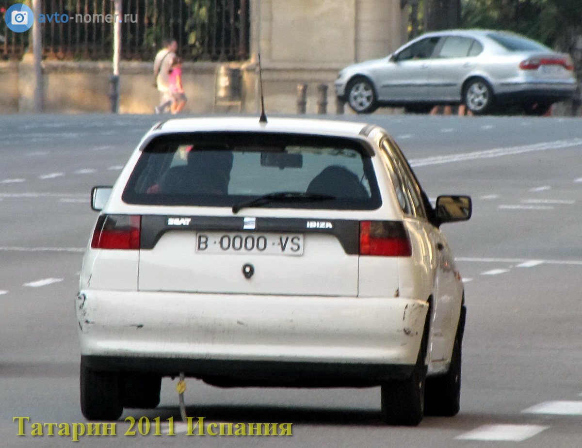 B 0000 VS, SEAT Ibiza 2nd gen 3-door Hatch (6K), 1993–1999