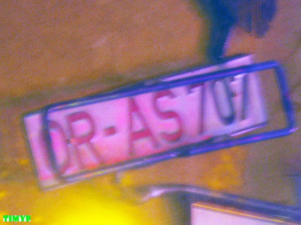 OR AS 707, License plate without vehicle 