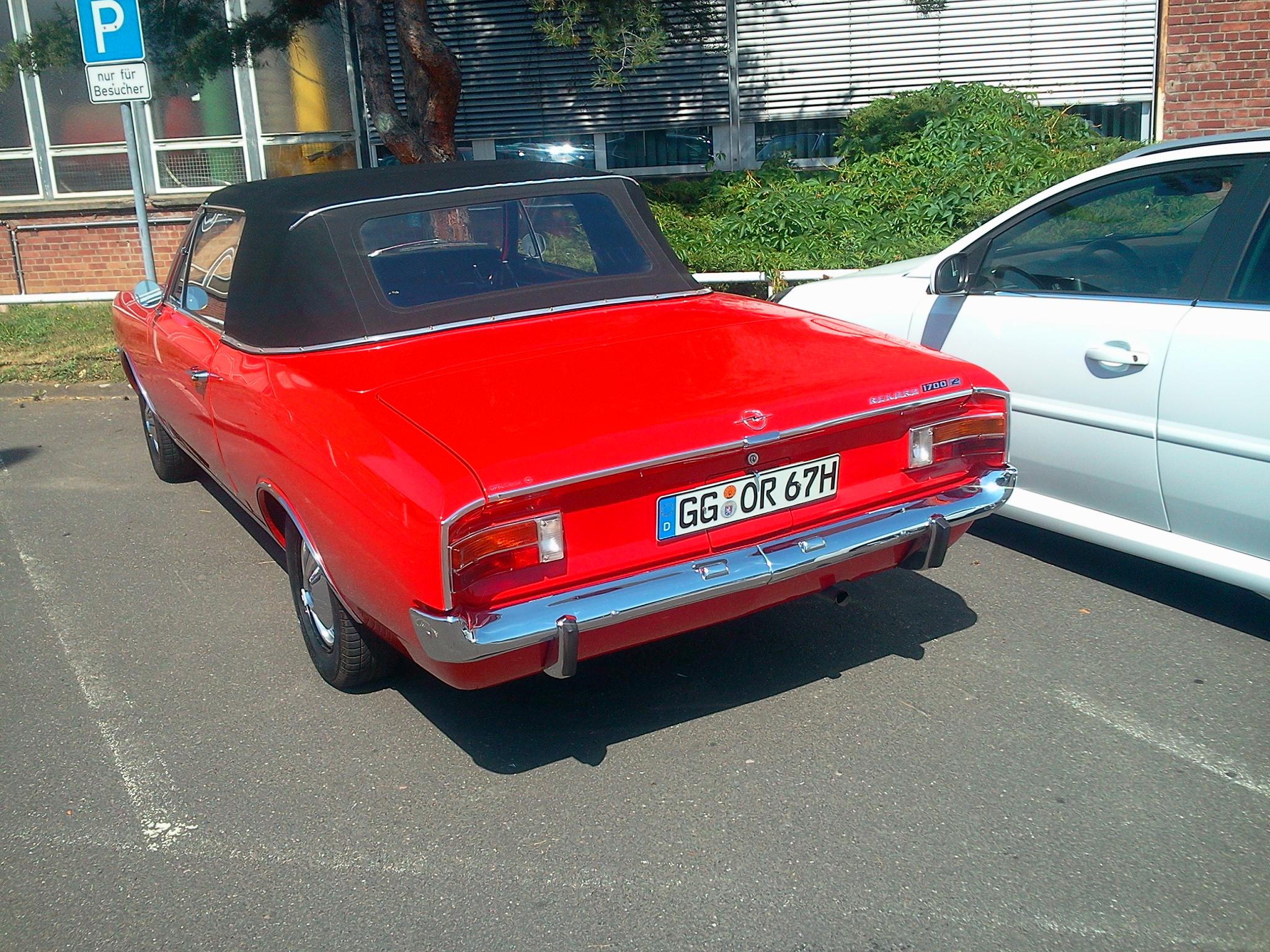 GG OR 67 H, Opel Rekord 3rd gen Cabrio (C), 1967–1971